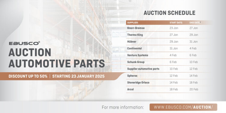 Ebusco Auction Automotive Parts Time Schedule