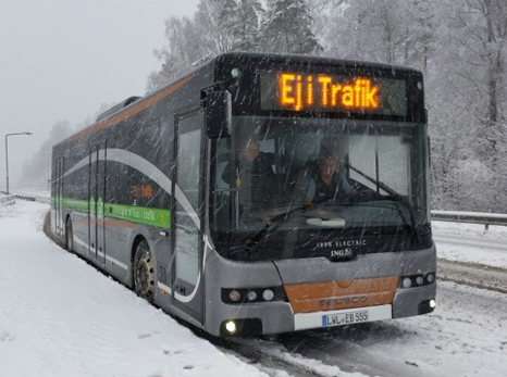 Electric Bus test in Sweden