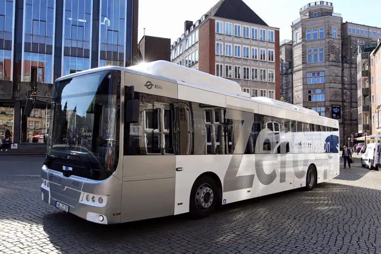 New 100% electric bus in Bremen Germany