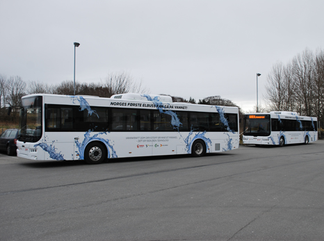 Testing electric bus in Norway